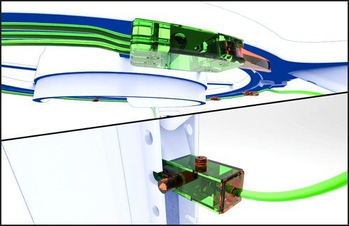 Technical Drawing of highlighted safety function