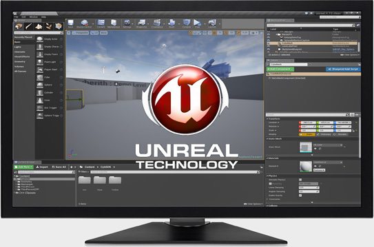 Unreal Engine working screen