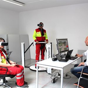 Johanniter Rescue Forces Paramedics in VR Treadmill Virtualizer